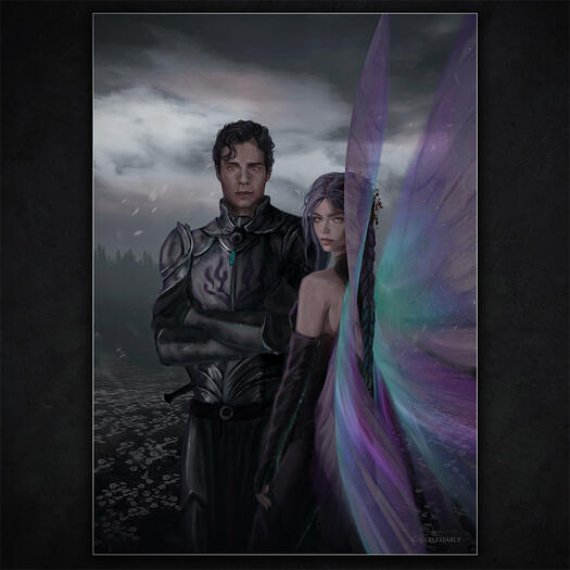 Elyria and Sir Sedric | Smoke and Scar | by Gretchen Powell Fox | Commissioned by @gretchenwritesbooks | 2024