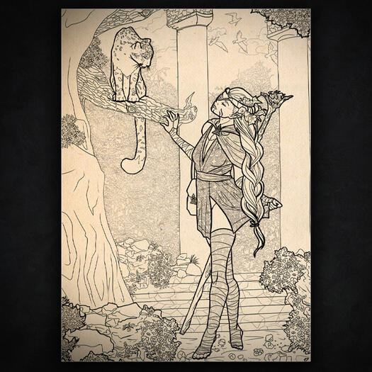 Half-Orc Sorcerer | D&amp;D | Original | Commissioned by Buck Antohny Stevenson | 2018