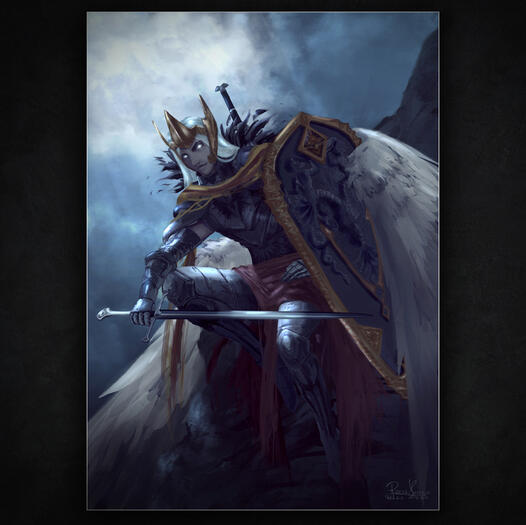 Aasimar | D&amp;D | Original | Commissioned by Samuel Cooper | 2019