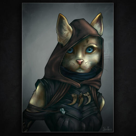 Tabaxi | D&amp;D | Original | Commissioned by Lindsey Pickett Reed | 2019