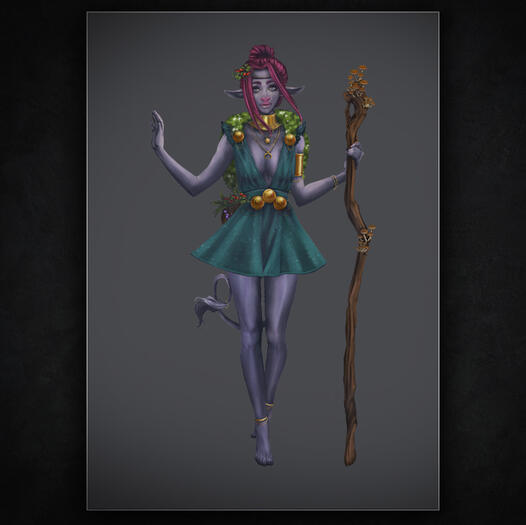 Marill The Forest Maiden | Firbolg | D&amp;D | Commissioned by NPC Bazaar | 2020